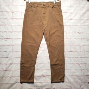 Stitches & Rivets Twillwear Jeans Mens 34x28 Brown Slim Fit Tapered Stretch